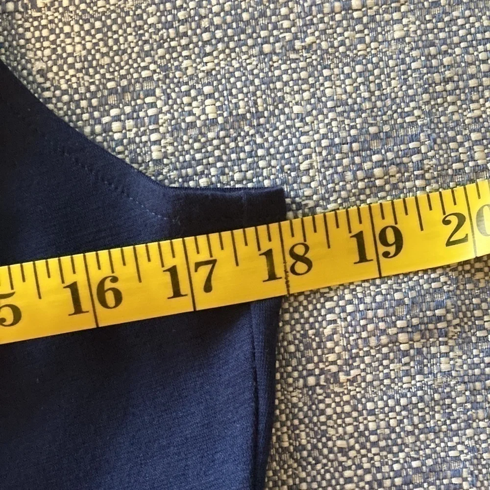 Twelve by Twelve Black on Blue Stretch Knit Mini Dress Size Large. - Picture 11 of 14